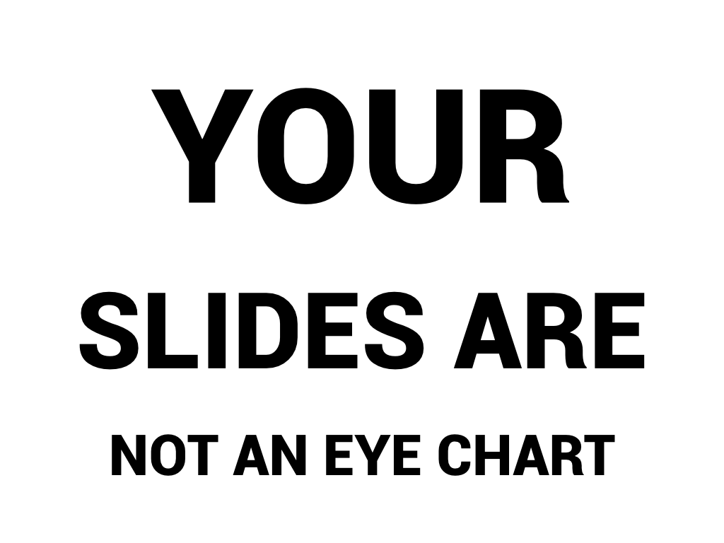 Your slides are not an eye chart