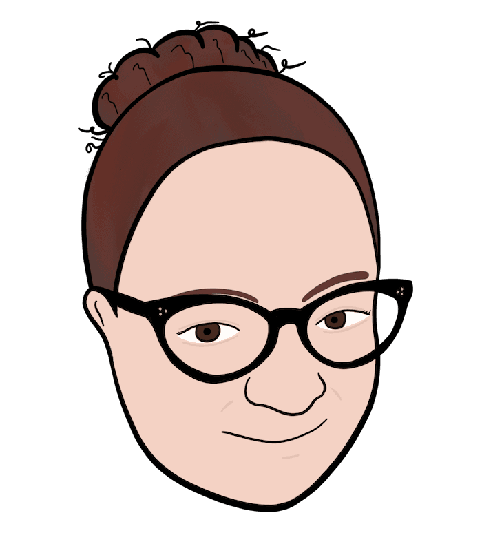 cartoon drawing of Julie's head