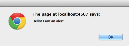 Screenshot of a browser alert.