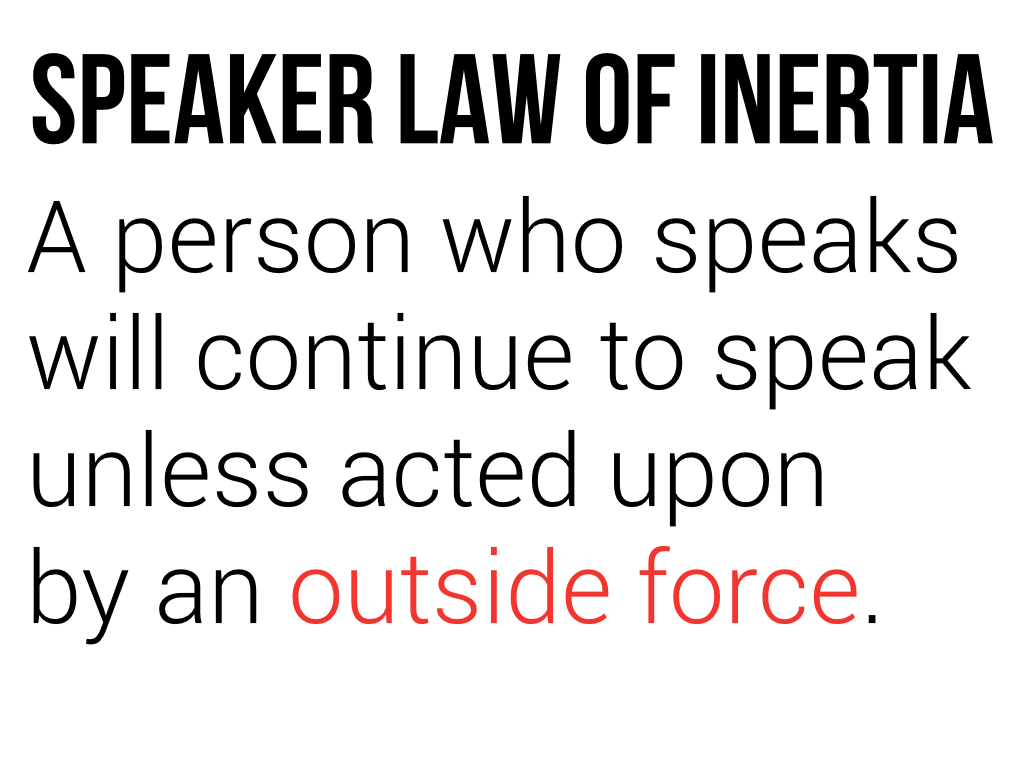 speaker law of inertia