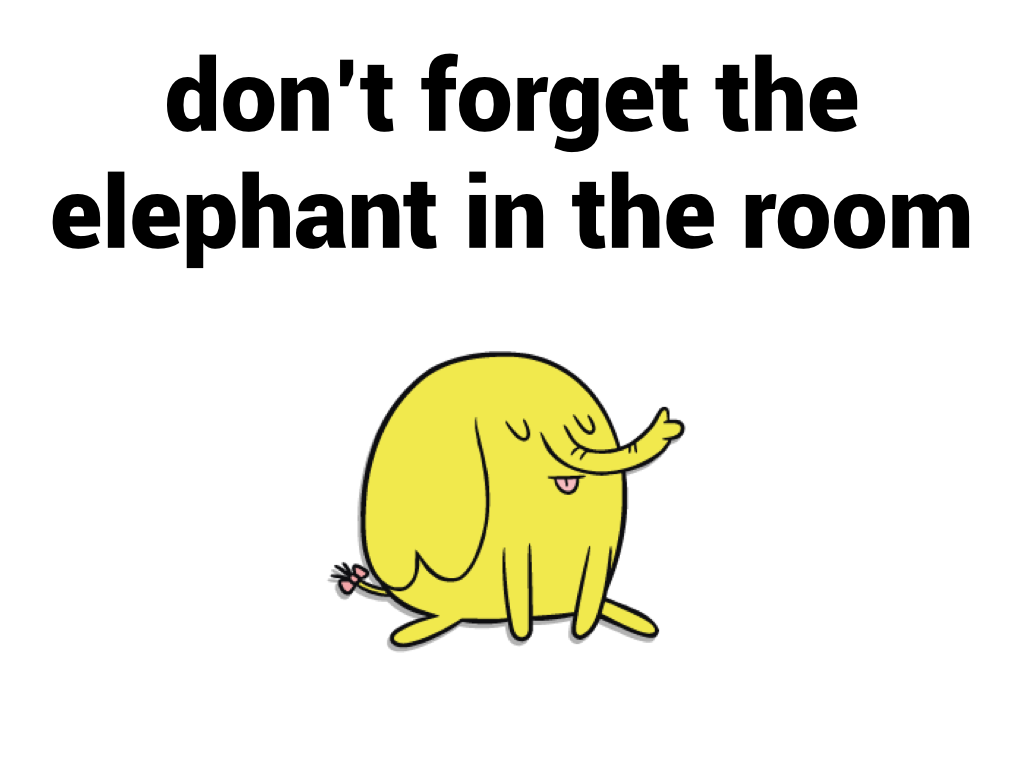 don't forget the elephant in the room