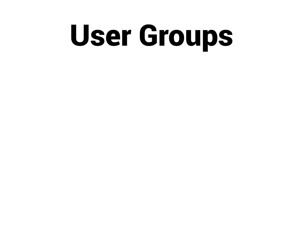 User groups