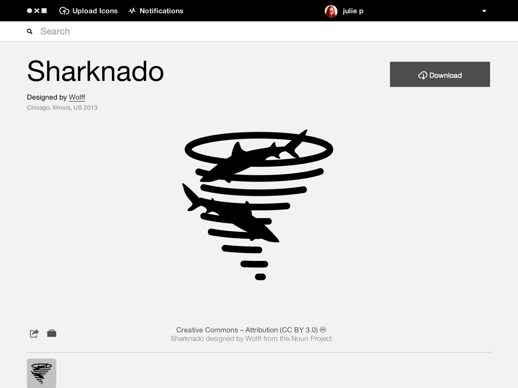 Sharknado example from The Noun Project
