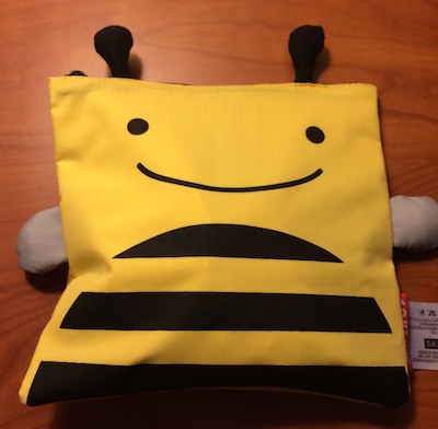 square bag that looks like a bee