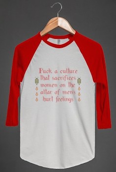 fuck your culture in cross stitch baseball tshirt