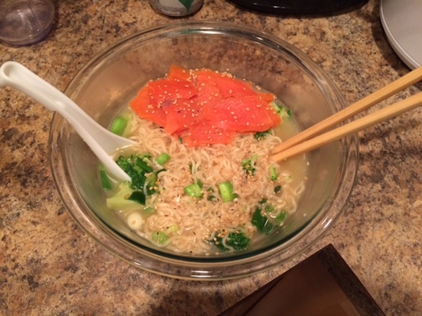 ramen with smoked salmon