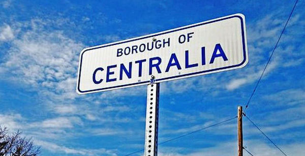 Sign that reads Borough of Centralia