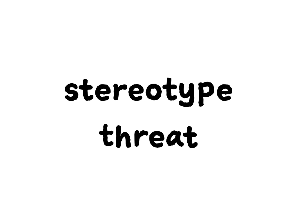 Slide content: stereotype threat