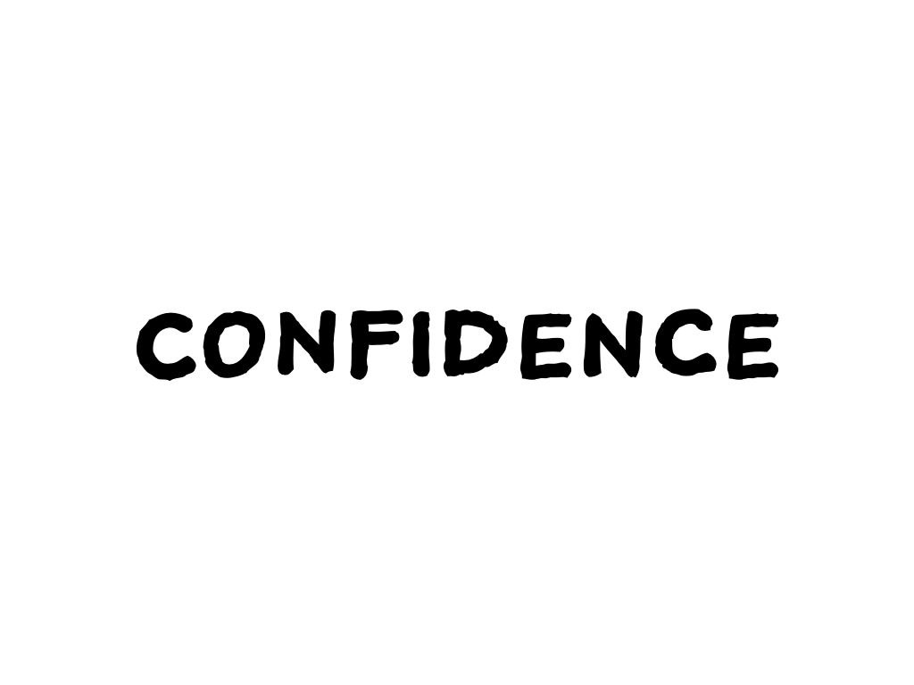 Slide content: CONFIDENCE