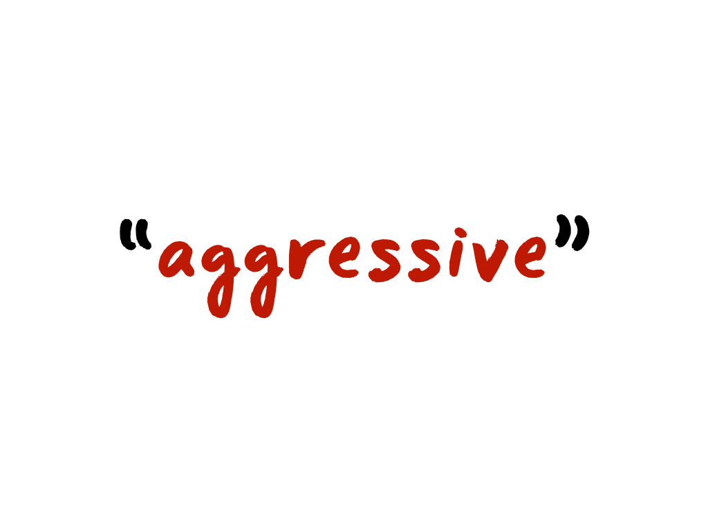 Slide content: 'aggressive'