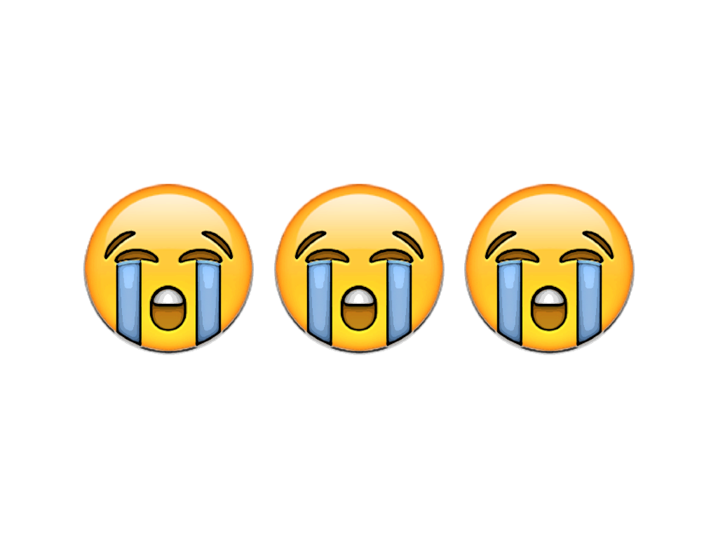 Slide content: sobbing emoji