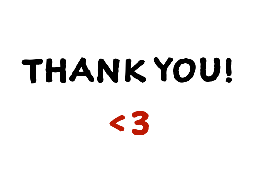 Slide content: THANK YOU emoticon heart